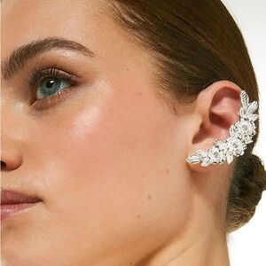 Karen Millen Silver Crystal Earrings